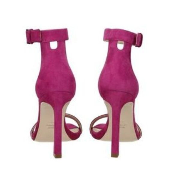 Stuart Weitzman Women's NUDIST 100 mm Pink Suede heeled Sandals 36 - Picture 2 of 3